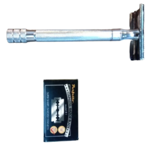 Maquina De Afeitar Doble Filo De Metal + 10 Filos